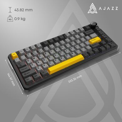 Клавіатура бездротова Ajazz AK820 Max Plus Day Dream Switch Black (AK820MAX-DD-BGY) [612719]