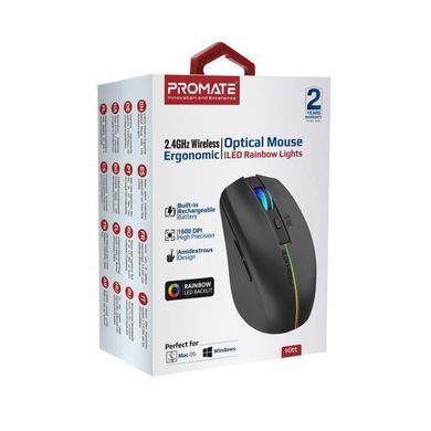 Миша бездротова Promate Kitt Black (kitt.black) [606677]