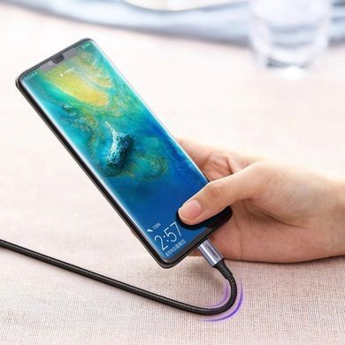 Кабель USB 2.0 Type-C M-M, 1 м, 100W Aluminium Braid Чорний, US316 UGREEN (70427) [403510]