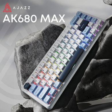 Клавіатура Ajazz AK680 MAX Magnetic Switch RGB USB White (AK680-M-BWD-AW) [615513]