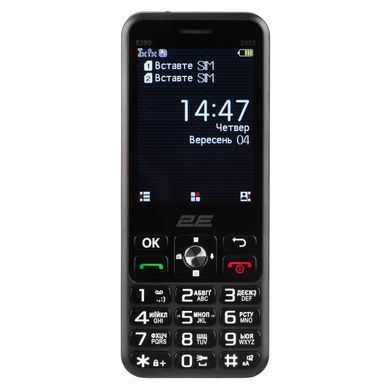 Мобільний телефон 2E E280 2025 2.8" 2SIM, 2x1500мА&bull;год, чорний + Батарея (794300868957) [114717]