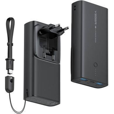 Універсальна мобільна батарея Veger ACE100 10000mAh Black (W1146) (1283126559143) [603425]