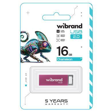 Флеш-накопичувач Wibrand USB 2.0 Chameleon 16Gb Pink (WI2.0/CH16U6P) [802947]