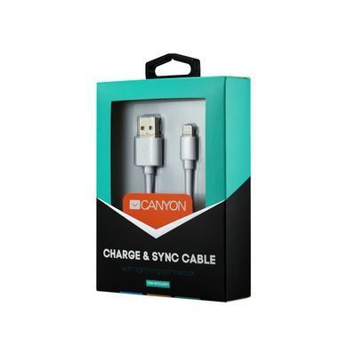 Кабель Canyon USB - Lightning (M/M) 1 м, White (CNS-MFICAB01W) [603667]