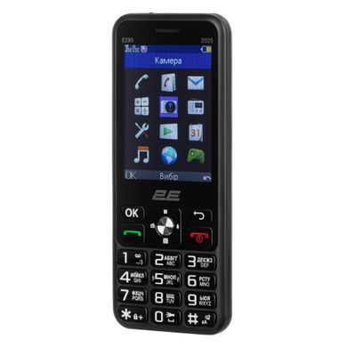 Мобільний телефон 2E E280 2025 2.8" 2SIM, 2x1500мА&bull;год, чорний + Батарея (794300868957) [114717]