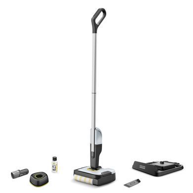 Підлогомийна машина Karcher безпровідна FC 2-4 Battery Set, вода -0.2л, автон. робота до 20хв, вага-2.3кг, білий (1.056-200.0) [102361]