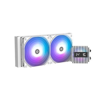 Система рідинного оxолодження Zalman Alpha 2 A24 ARGB, LGA1851, 1700, 1200, 115x, AM5, AM4, TDP 320W, білий (ALPHA2A24WHITE) [109662]