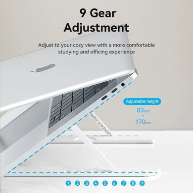 Підставка для ноутбука Laptop X-type Stand White ABS 83-170мм Vention (KDNW0) [404595]