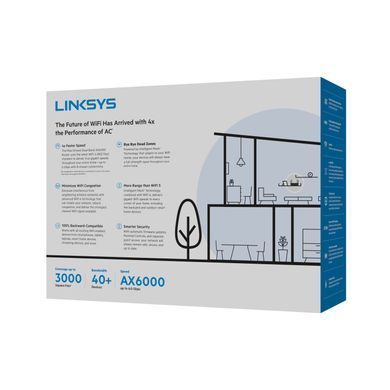 Маршрутизатор Linksys MR9600 AX6000, 4xGE LAN, 1xGE WAN, 2xUSB 3.0, BT, MESH (MR9600-EU) [14366]