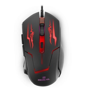 Миша REAL-EL RM-520 Gaming Black (EL123200020) [606486]