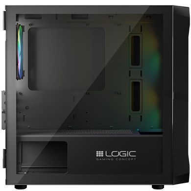 Корпус LogicConcept PORTOS MESH+GLASS ARGB fans 3x120mm BLACK без БЖ mATX (AM-PORTOS-10-0000000-0002) [402940]