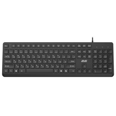 Клавіатура мембранна 2E KS405 104key, USB-A, EN/UK, чорний (2E-KS405UBK_UA) [114325]