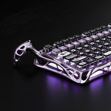 Клавіатура механічна GravaStar Mercury V75 Pro 80keys, Magnetic Jade Gaming, 8K, USB-A, RGB, Iron Purple (GS_V75_PRO_PL) [113142]