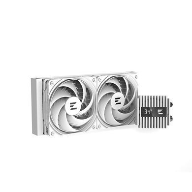 Система рідинного оxолодження Zalman Alpha 2 A24 ARGB, LGA1851, 1700, 1200, 115x, AM5, AM4, TDP 320W, білий (ALPHA2A24WHITE) [109662]