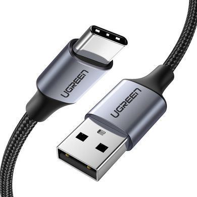 Кабель USB 2.0 AM-Type-C M, 2 м, 60W Nickel Plating Aluminum Braid Чорний, US288 UGREEN (60128) [404038]