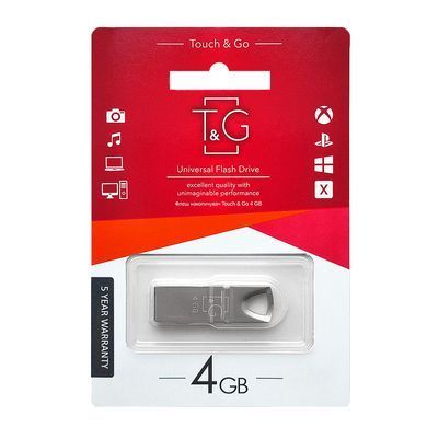 Флеш-накопичувач USB 4GB T&G 117 Metal Series Silver (TG117SL-4G) [607179]