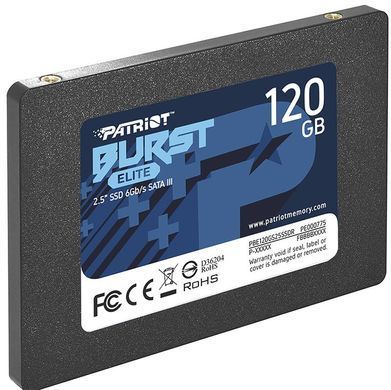 Накопичувач SSD 120GB Patriot Burst Elite 2.5" SATAIII TLC (PBE120GS25SSDR) [608099]