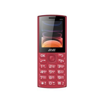 Мобільний телефон 2E E240 2025 2.4" 2SIM, 1400мА&bull;год, червоний (794300867219) [115368]