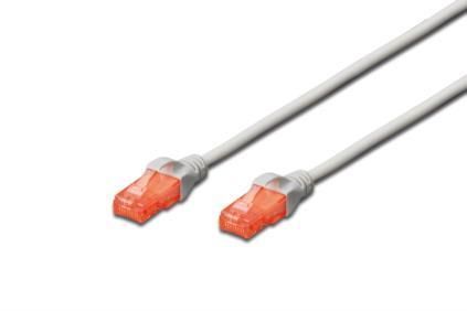 Патч-корд DIGITUS CAT 6 UTP, 2м, AWG 26/7, CCA, PVC, сірий (DK-1612-020) [109779]
