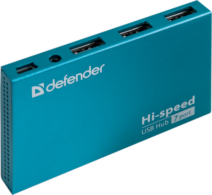 Хаб USB 3.0 -> 7xUSB 2.0 active, aluminium body Defender (83505) [402589]