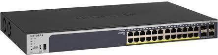 Комутатор NETGEAR GS728TPP 24xGE PoE, 4xSFP, 384Вт, Керований L2 (GS728TPP-200EUS) [14995]