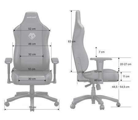 Крісло для геймерів Anda Seat Novis Size L Gray Fabric (AD23-L-01-G-F) [614727]