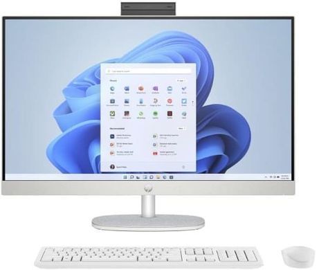 Комп'ютер персональний моноблок HP All-in-One 27" FHD IPS AG, Intel i3-N300, 8GB, F512GB, UMA, WiFi, кл+м, DOS, білий (A45E2EA) [101139]