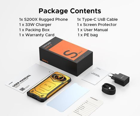 Смартфон Doogee S200X 5G 6.72" 12/512ГБ, 2SIM, 10100мА&bull;год, чорний (6923740243411) [101367]
