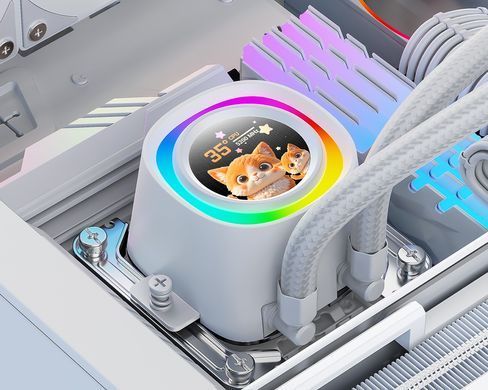 Система водяного охолодження ID-Cooling (FX360 LCD PE WHITE) [617928]