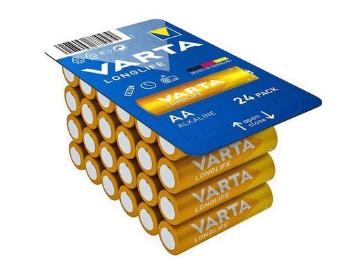 Батарейка Varta Longlife лужна AA блістер, 24 шт (04106301124) [113348]