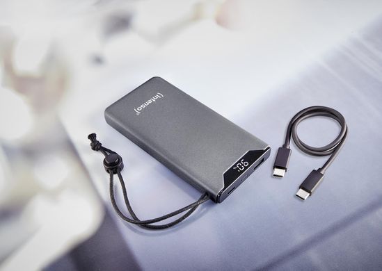 Портативний зарядний пристрій USB 10000MAH QC3.0 GREY F10000 INTENSO (7332034) [503428]
