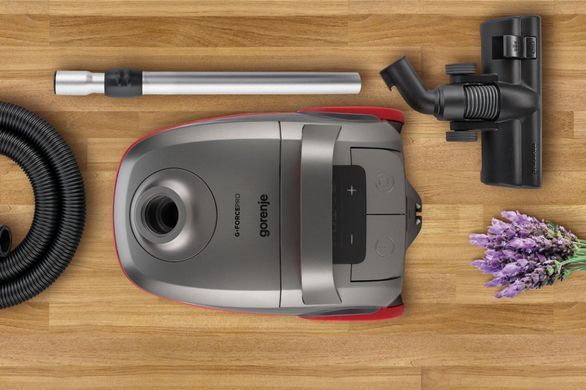 Пилосос Gorenje мішковий, 700Вт, 3л, HEPA, щітка Xpand Zone, turbo brush, телескоп, чорний графіт (VCEA24GPRA) [105716]