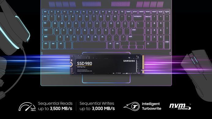 Накопичувач SSD Samsung M.2 500GB PCIe 3.0 980 (MZ-V8V500BW) [109300]