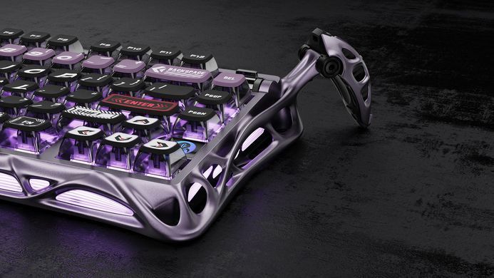 Клавіатура механічна GravaStar Mercury V75 Pro 80keys, Magnetic Jade Gaming, 8K, USB-A, RGB, Iron Purple (GS_V75_PRO_PL) [113142]