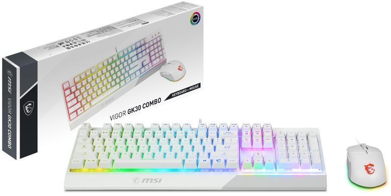 Клавіатура + миша MSI (VIGOR GK30 COMBO WHITE UA) [502170]
