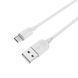 Кабель BOROFONE BX14 USB to Micro 2.4A, 2m, PVC, TPE connectors, White (6957531090014) [805490], фото 3