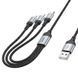 Кабель HOCO X102 Fresh 3-in-1 charging data cable (iP+Micro+Type-C) Black (6942007608794) [803602], фото 5