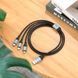 Кабель HOCO X102 Fresh 3-in-1 charging data cable (iP+Micro+Type-C) Black (6942007608794) [803602], фото 8