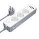 Мережевий подовжувач BOROFONE BAC9 Power 3-position socket(PD20W/1C3A)(EU/GER)(L=2M) White (6941991116650) [802786], фото 1