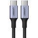 Кабель USB 2.0 Type-C M-M, 1 м, 100W Aluminium Braid Чорний, US316 UGREEN (70427) [403510], фото 1