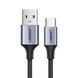 Кабель USB 2.0 AM-Type-C M, 2 м, 60W Nickel Plating Aluminum Braid Чорний, US288 UGREEN (60128) [404038], фото 2
