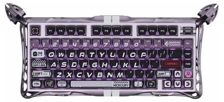 Клавіатура механічна GravaStar Mercury V75 Pro 80keys, Magnetic Jade Gaming, 8K, USB-A, RGB, Iron Purple (GS_V75_PRO_PL) [113142]