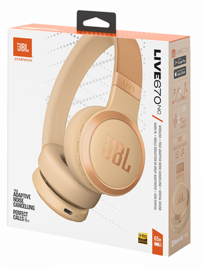 Гарнітура JBL LIVE 670NC Sandstone (JBLLIVE670NCSAT) [202280]
