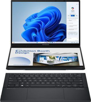 Ноутбук ASUS Zenbook DUO UX8406CA-QL214X 14" FHD OLED, Intel Ultra 7 255H, 32GB, F2TB, UMA, Win11P, Сірий (90NB14X1-M00BR0) [100688]