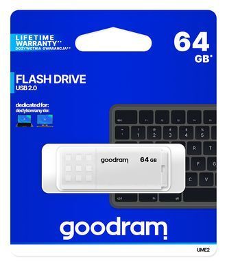 Флеш-накопичувач USB2.0 64GB Goodram UME2 White (UME2-0640W0R11) [607080]