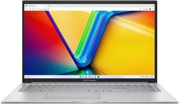 Ноутбук ASUS Vivobook 17 X1704VA-AU989 17.3" FHD IPS, Intel 7 150U, 16GB, F512GB, UMA, NoOS, Сріблястий (90NB13X1-M00HH0) [114493]