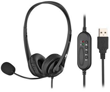 Гарнітура ПК стерео On-ear 2E CH11 USB, omni-mic, 2м, чорний (2E-CH11SU) [107155]