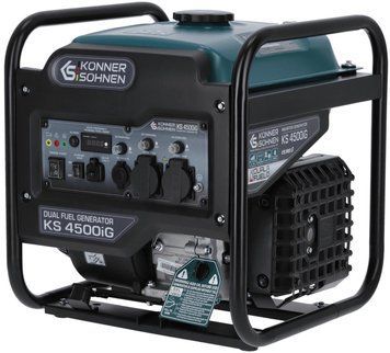 Генератор газобензиновий інверторний Konner&Sohnen KS 4500iG, 230В, 4.5кВт, ручний стартер, 33.5кг (KS4500IG) [111549]