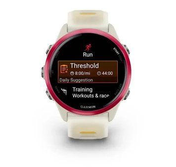 Смарт-годинник Garmin Forerunner 570 42mm Raspberry with Mango/Translucent Bone with Silver Buckle (010-02970-42) [613059]
