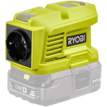 Інвертор напруги акумуляторний Ryobi ONE+ RY18BI150A-0 18В 150/300Вт розетка 1х220В рознім 2хUSB 0.3кг без АКБ та ЗП (5133004895) [106017]